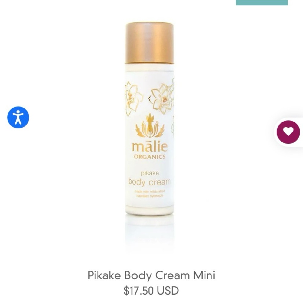 Malie Organics Pikake Body Cream Mini New Unused Hawaiian Jasmine Travel Size